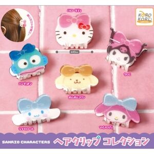 Sanrio Pink Hair Accessories Cute Cartoon Design (6 pieces))